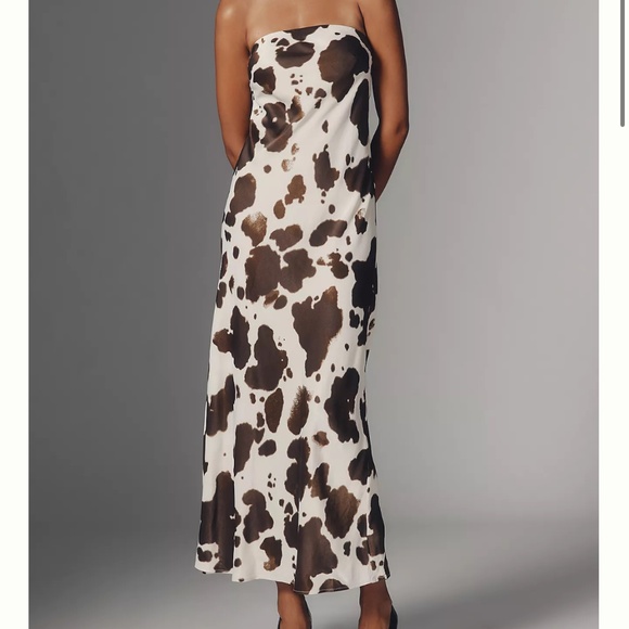 NWT By Anthropologie The Tilda Strapless Animal Print Slip Dress size Medium M - Picture 1 of 5